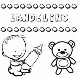 Nome Landelino para pintar. Desenhos de todos os nomes para colorir