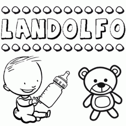 Nome Landolfo para pintar. Desenhos de todos os nomes para colorir