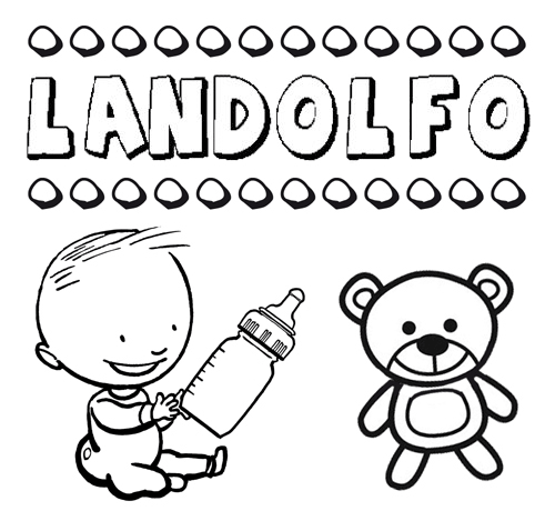 Nome Landolfo para pintar. Desenhos de todos os nomes para colorir