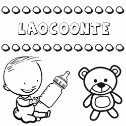 Nome Laocoonte para pintar. Desenhos de todos os nomes para colorir