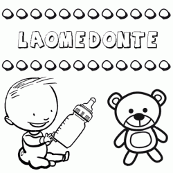 Nome Laomedonte para pintar. Desenhos de todos os nomes para colorir