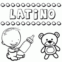 Nome Latino para pintar. Desenhos de todos os nomes para colorir