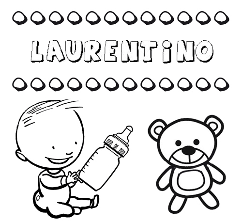 Nome Laurentino para pintar. Desenhos de todos os nomes para colorir