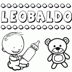 Nome Leobaldo para pintar. Desenhos de todos os nomes para colorir