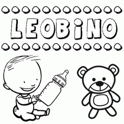 Nome Leobino para pintar. Desenhos de todos os nomes para colorir