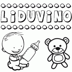 Nome Liduvino para pintar. Desenhos de todos os nomes para colorir