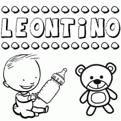 Nome Leontino para pintar. Desenhos de todos os nomes para colorir