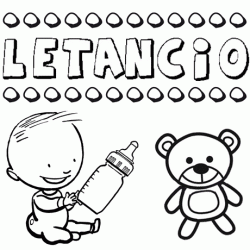Nome Letancio para pintar. Desenhos de todos os nomes para colorir