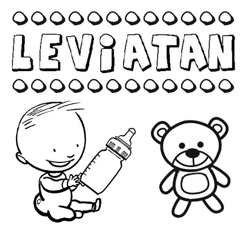 Nome Leviatán para pintar. Desenhos de todos os nomes para colorir