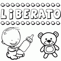 Nome Liberato para pintar. Desenhos de todos os nomes para colorir