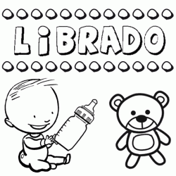 Nome Librado para pintar. Desenhos de todos os nomes para colorir