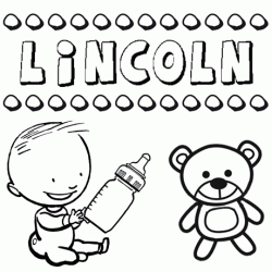 Nome Lincoln para pintar. Desenhos de todos os nomes para colorir