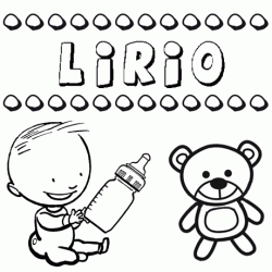 Nome Lirio para pintar. Desenhos de todos os nomes para colorir