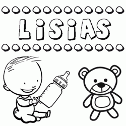 Nome Lisias para pintar. Desenhos de todos os nomes para colorir