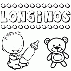 Nome Longinos para pintar. Desenhos de todos os nomes para colorir