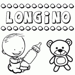 Nome Longino para pintar. Desenhos de todos os nomes para colorir