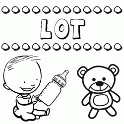 Nome Lot para pintar. Desenhos de todos os nomes para colorir