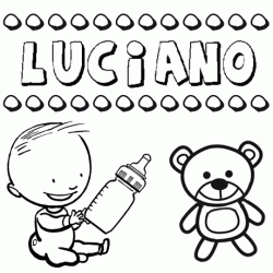 Nome Luciano para pintar. Desenhos de todos os nomes para colorir