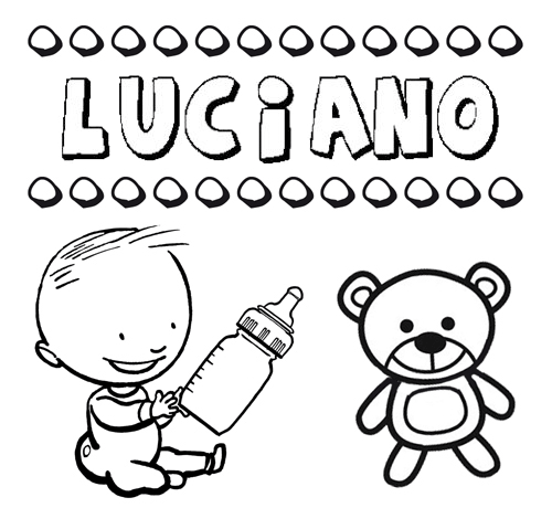 Nome Luciano para pintar. Desenhos de todos os nomes para colorir