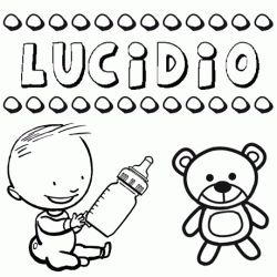 Nome Lucidio para pintar. Desenhos de todos os nomes para colorir