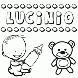 Nome Lucinio para pintar. Desenhos de todos os nomes para colorir
