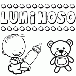 Nome Luminoso para pintar. Desenhos de todos os nomes para colorir