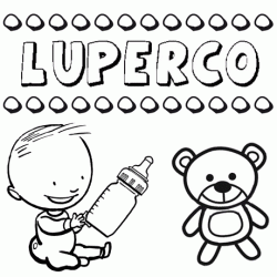 Nome Luperco para pintar. Desenhos de todos os nomes para colorir