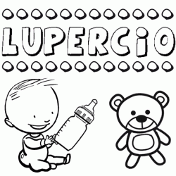 Nome Lupercio para pintar. Desenhos de todos os nomes para colorir