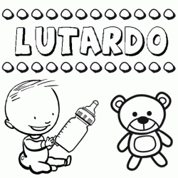Nome Lutardo para pintar. Desenhos de todos os nomes para colorir