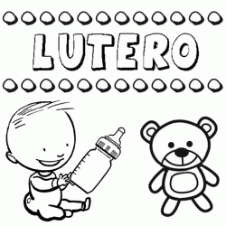 Nome Lutero para pintar. Desenhos de todos os nomes para colorir
