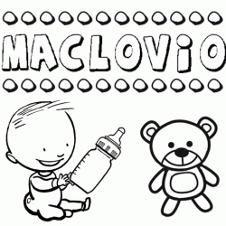 Nome Maclovio para pintar. Desenhos de todos os nomes para colorir