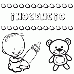 Nome Inocencio para pintar. Desenhos de todos os nomes para colorir