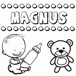 Nome Magnus para pintar. Desenhos de todos os nomes para colorir