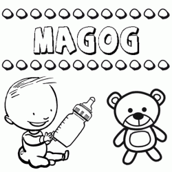 Nome Magog para pintar. Desenhos de todos os nomes para colorir