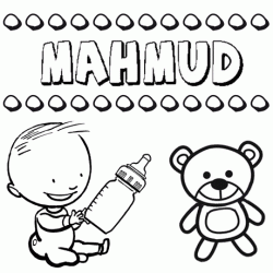 Nome Mahmud para pintar. Desenhos de todos os nomes para colorir