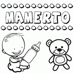 Nome Mamerto para pintar. Desenhos de todos os nomes para colorir