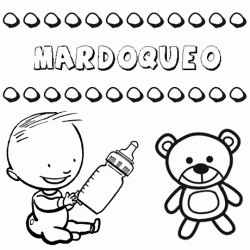 Nome Mardoqueo para pintar. Desenhos de todos os nomes para colorir