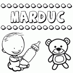 Nome Marduc para pintar. Desenhos de todos os nomes para colorir