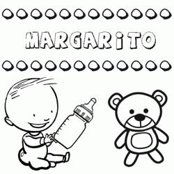 Nome Margarito para pintar. Desenhos de todos os nomes para colorir