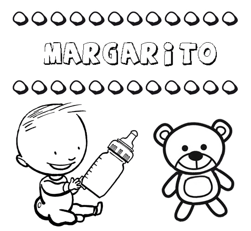 Nome Margarito para pintar. Desenhos de todos os nomes para colorir