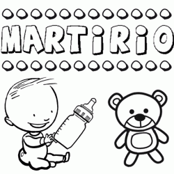 Nome Martirio para pintar. Desenhos de todos os nomes para colorir