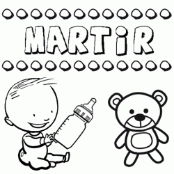 Nome Mártir para pintar. Desenhos de todos os nomes para colorir