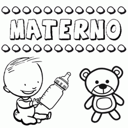Nome Materno para pintar. Desenhos de todos os nomes para colorir