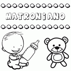 Nome Matroniano para pintar. Desenhos de todos os nomes para colorir