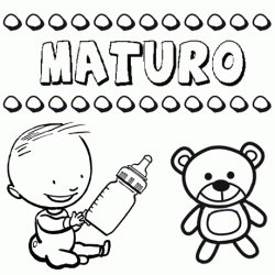 Nome Maturo para pintar. Desenhos de todos os nomes para colorir