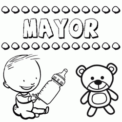 Nome Mayor para pintar. Desenhos de todos os nomes para colorir