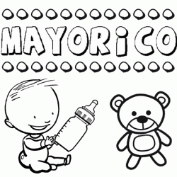 Nome Mayorico para pintar. Desenhos de todos os nomes para colorir