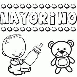 Nome Mayorino para pintar. Desenhos de todos os nomes para colorir