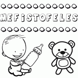 Nome Mefistófeles para pintar. Desenhos de todos os nomes para colorir