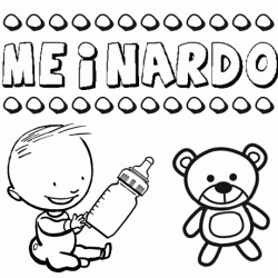 Nome Meinardo para pintar. Desenhos de todos os nomes para colorir